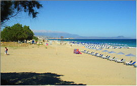 Platanias (Rethymnon): View over the beach towards the bay of Rethymnon - Copyright (c) 2008 Ingo H. Dietrich