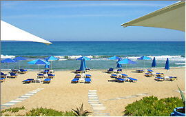 Adelianos Campos: Beach in front of the ''Blue Sky'' beach bar - Copyright (c) 2008 Ingo H. Dietrich