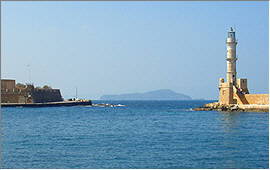 Hania: Port entrance and Thodorou island - Copyright (c) 2007 Ingo H. Dietrich