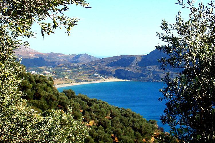 Plakias: View of the bay from the road to Sellia